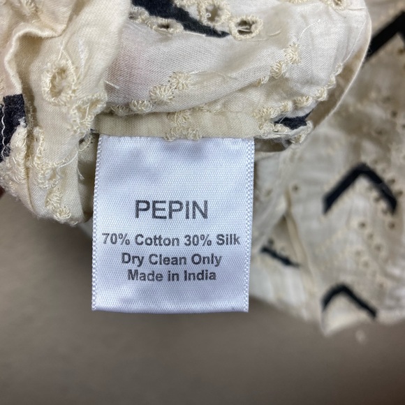 Anthropologie Eyelet Chevron Blouse - Picture 3 of 4